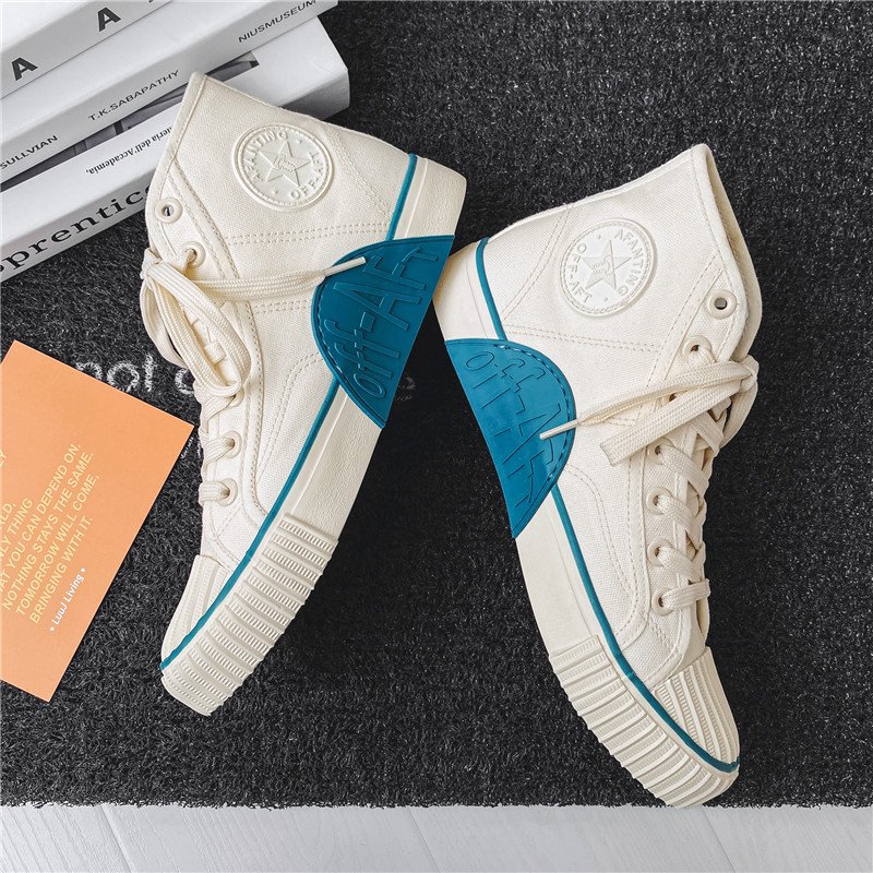 Men High Top Off-Aft Canvas Shoes White - Image 4