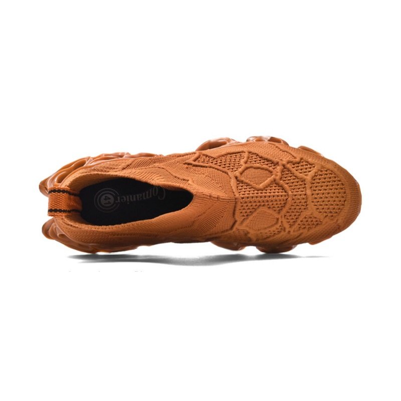 High Top Slip-On Sneakers Brown - Image 3