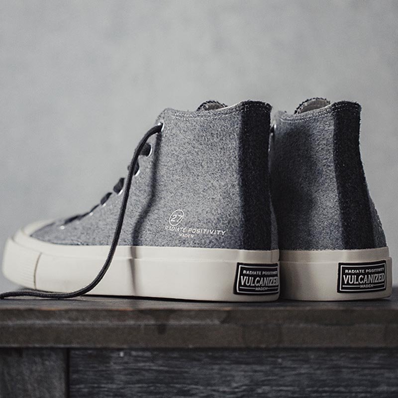 High Top Suede Casual Shoes Grey - Image 5