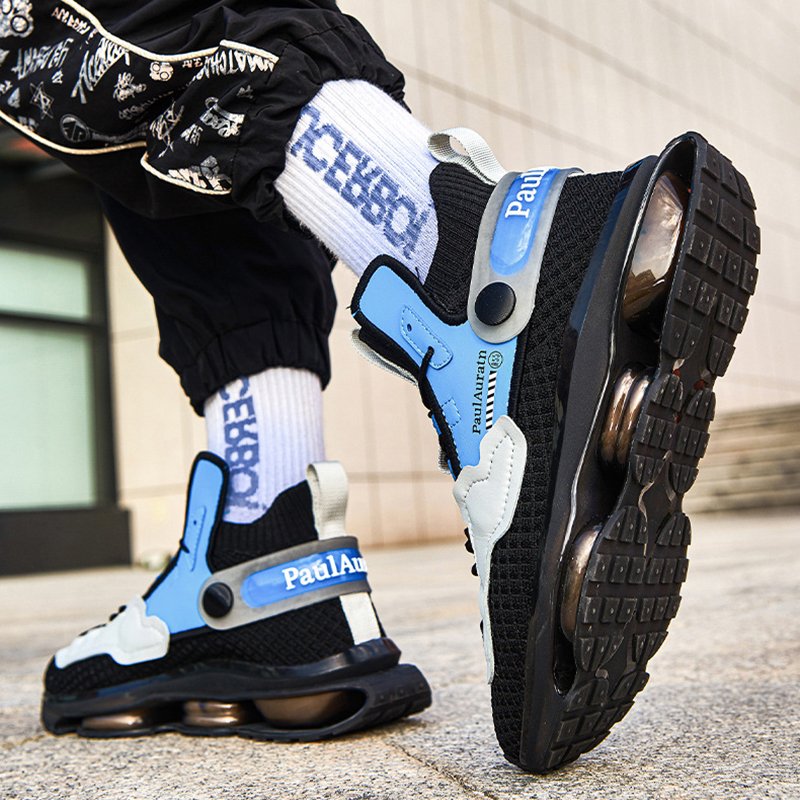 Lace-up Basketball Socks Sneakers Black - Image 3