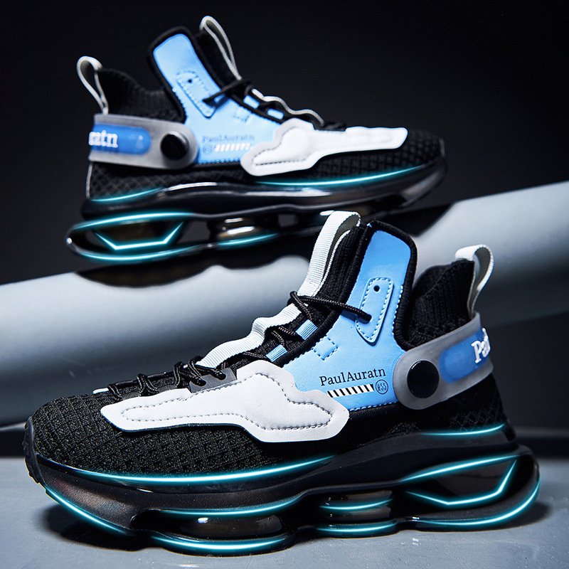 Lace-up Basketball Socks Sneakers Black - Image 4