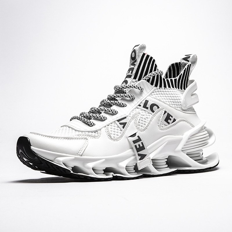 Lace-up Blade Sneakers White - Image 4