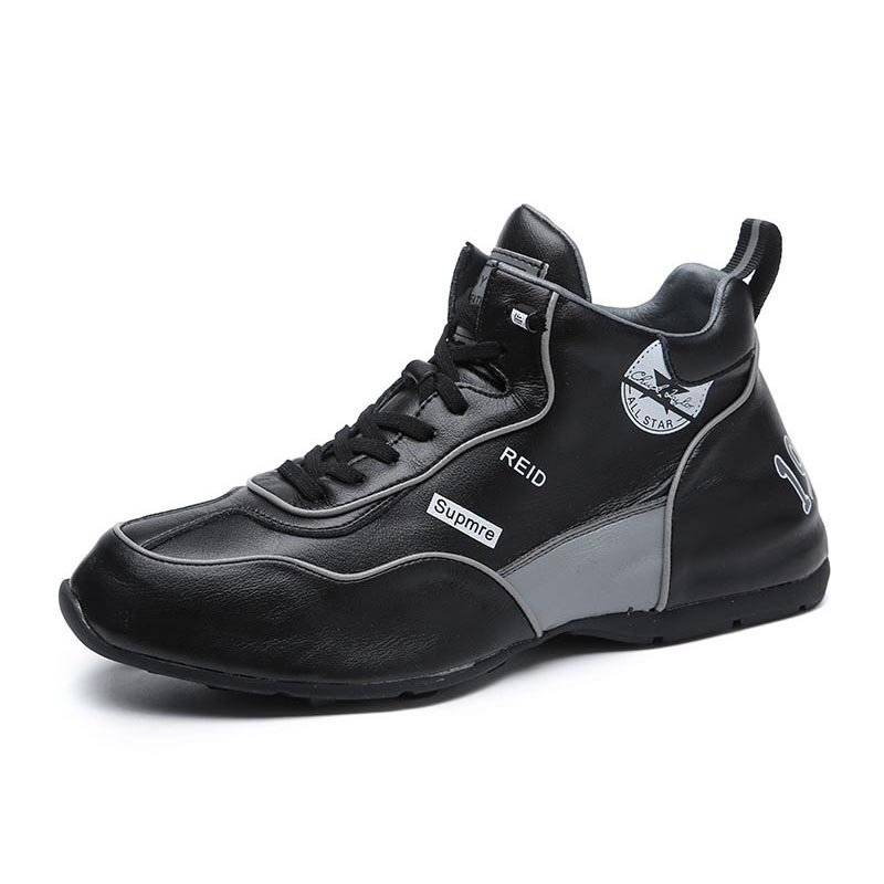 Lace-up Breathable Leather Sneakers - Image 5