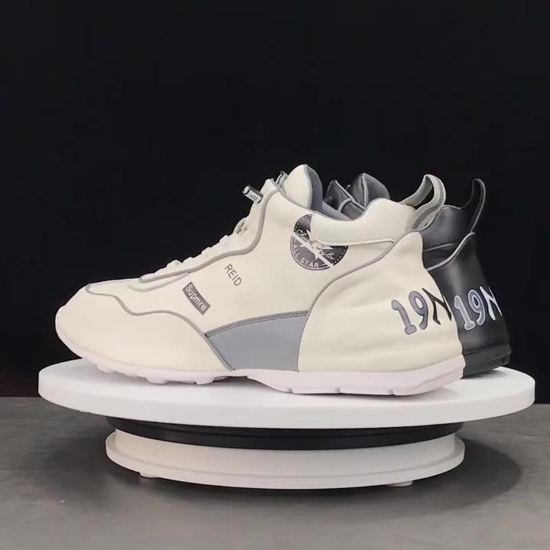 Lace-up Breathable Leather Sneakers - Image 3