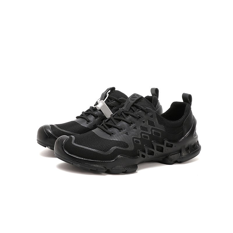 Lace-up Breathable Sneakers Black - Image 3