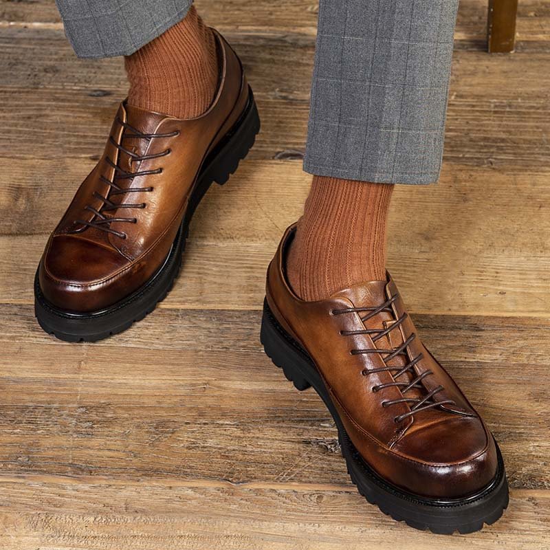 Lace-up England Retro Oxfords - Image 3