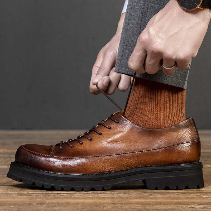 Lace-up England Retro Oxfords - Image 4
