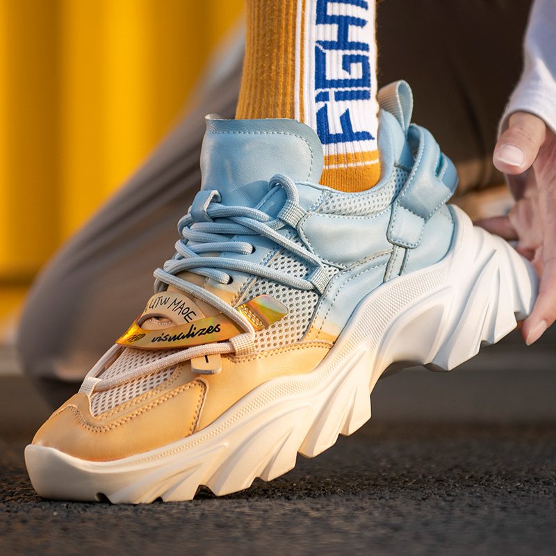 Lace-up Rainbow Platform Sneakers - Image 3