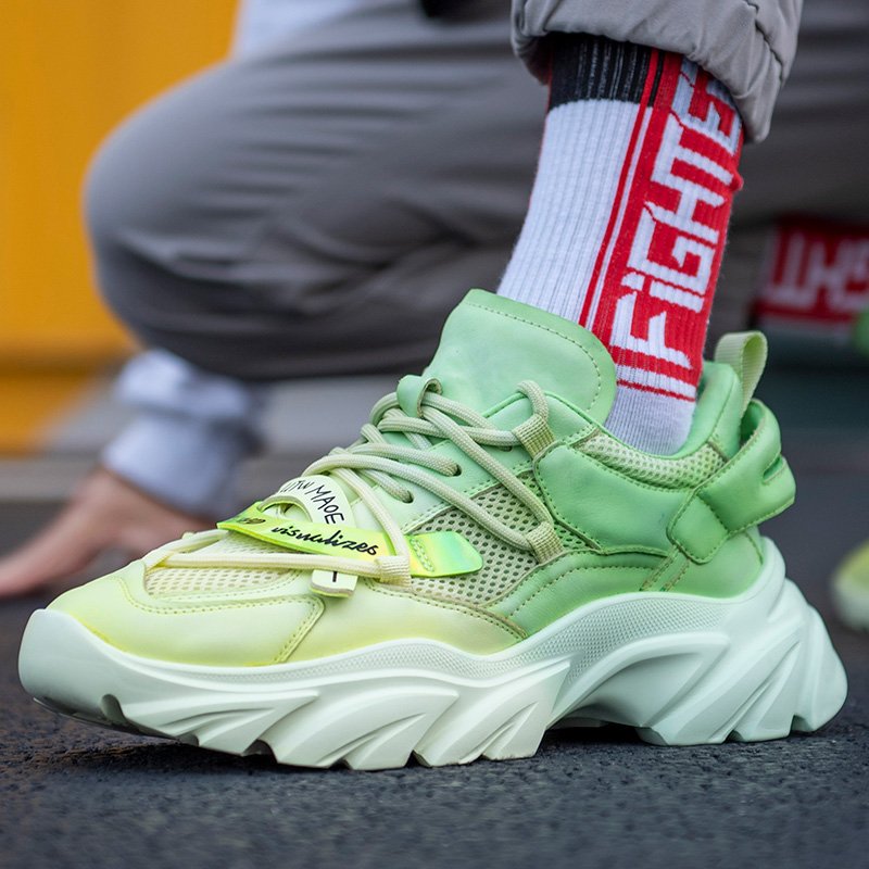 Lace-up Rainbow Platform Sneakers - Image 3