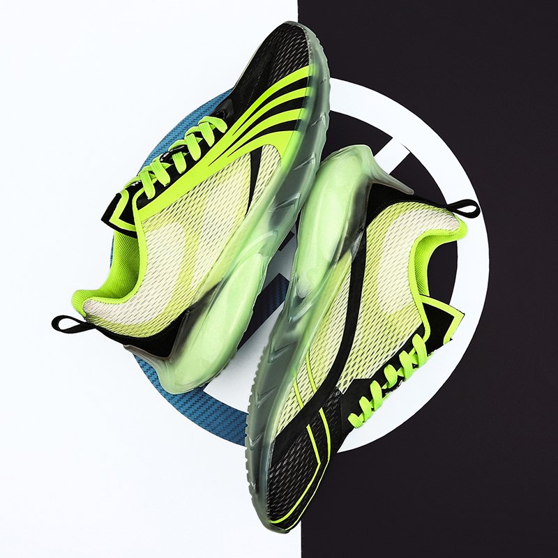 Lace-up TPU Popcorn Sneakers Green - Image 4