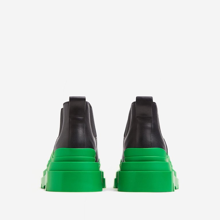 Leather Tire Boot Mid Green - Image 3