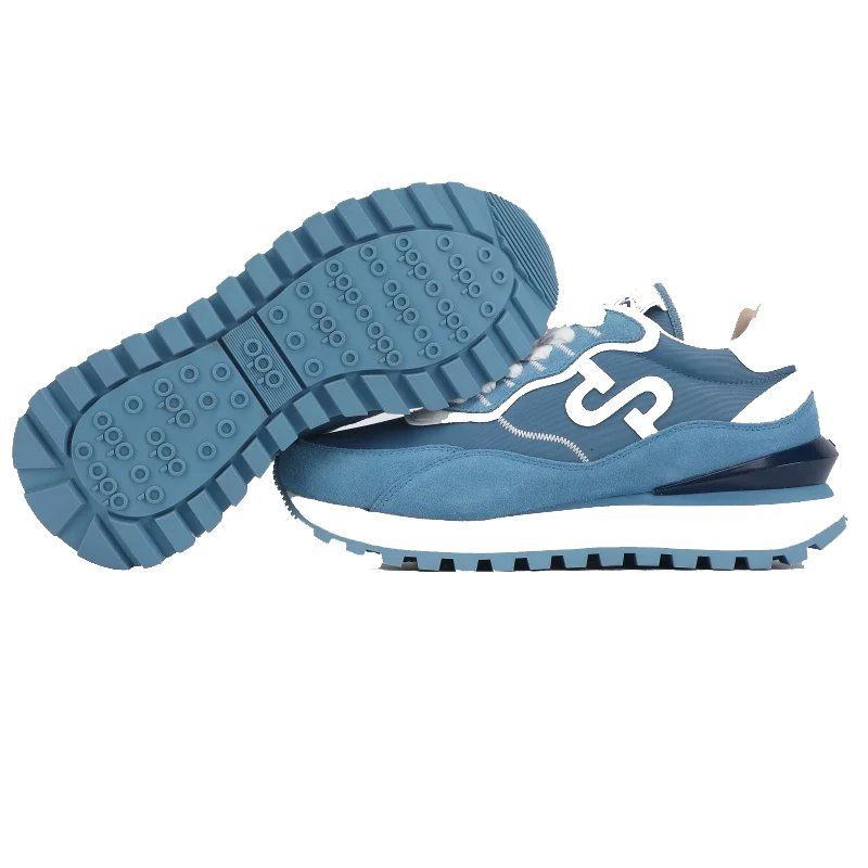 Women Elegant Blue Suede Sneakers – Effortless Style Meets Comfort - Image 5