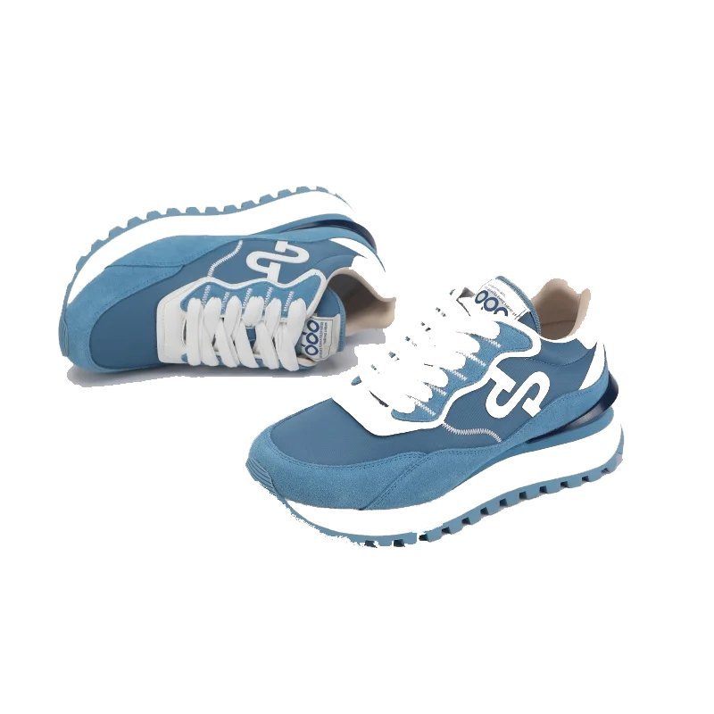 Women Elegant Blue Suede Sneakers – Effortless Style Meets Comfort - Image 4