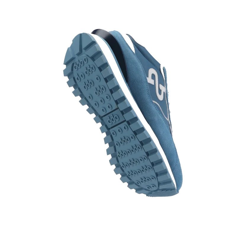 Women Elegant Blue Suede Sneakers – Effortless Style Meets Comfort - Image 8