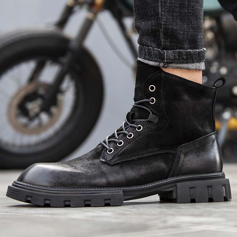 Matte Vintage Martin Boots - Image 3