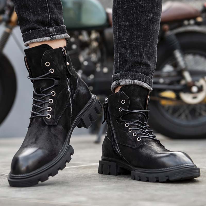 Matte Vintage Martin Boots - Image 4