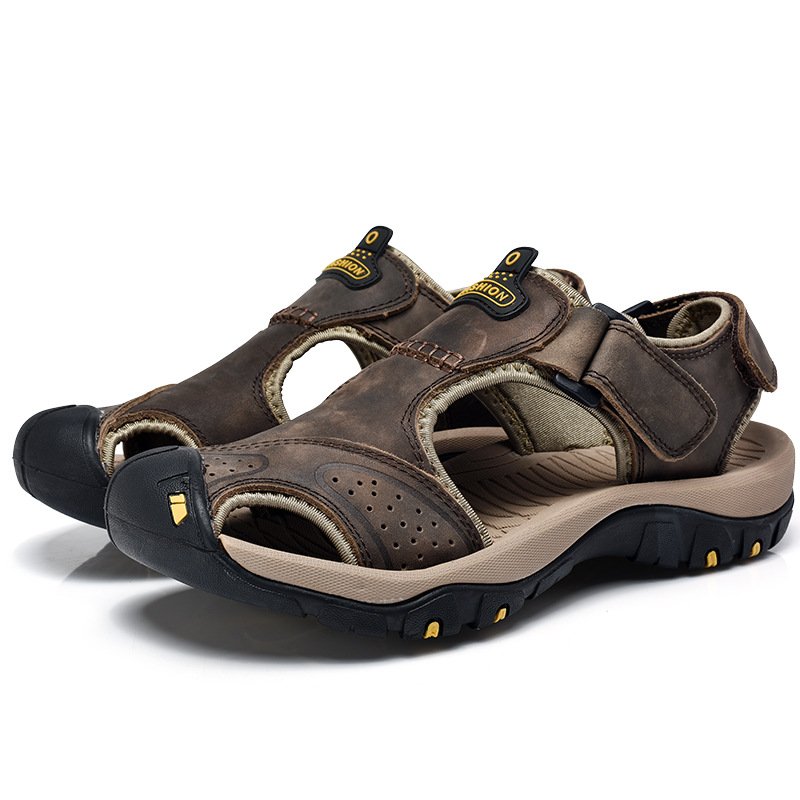 Men Breathable Sandals Dark Brown - Image 3