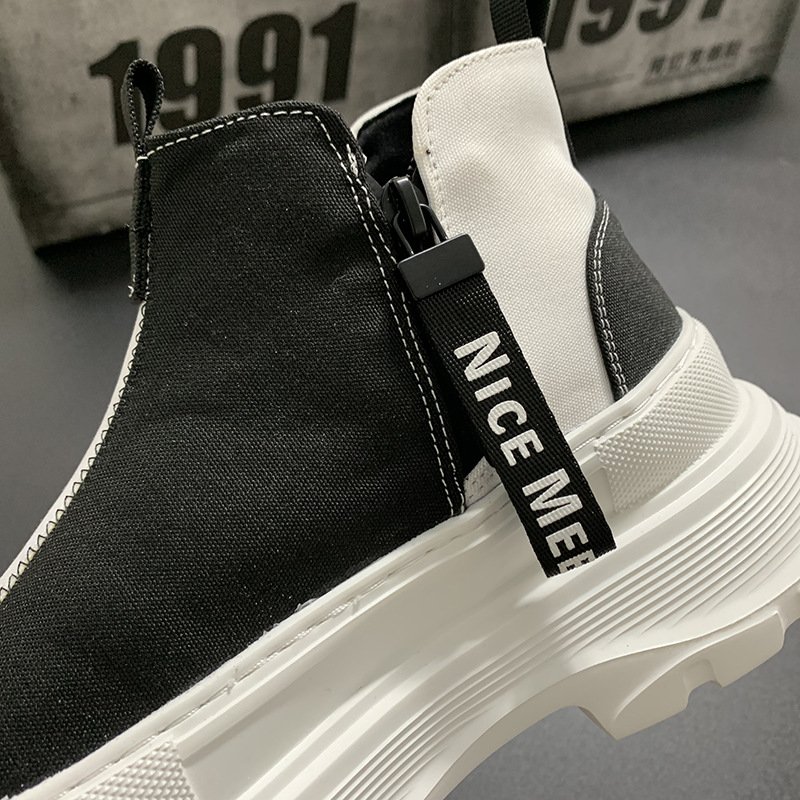 Men Platform High Top Casual Shoes - Image 4