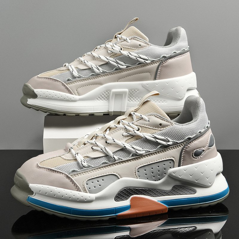 Men Height Increasing Sneakers Gray - Image 4