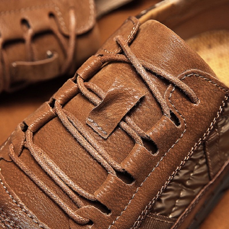 Men Leather Handmade Casual Shoes - Image 7
