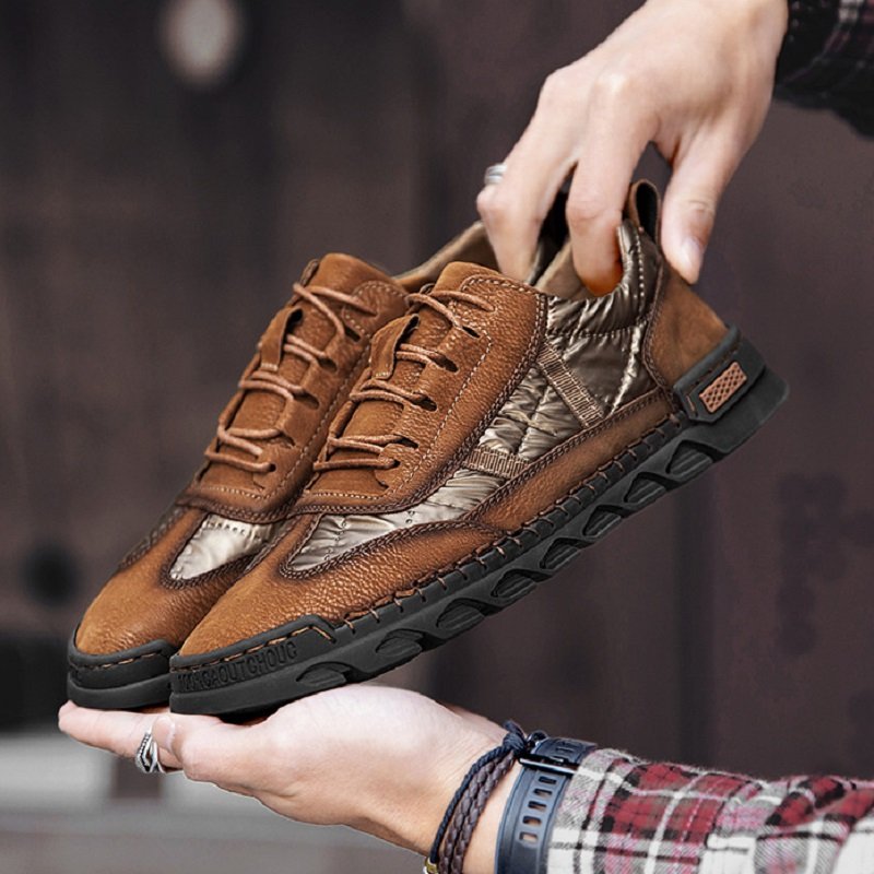 Men Leather Handmade Casual Shoes - Image 4