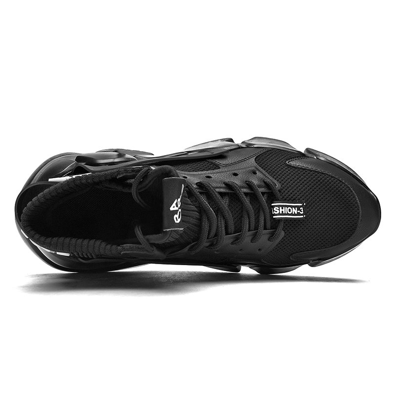 Men Mesh High Top Sneakers Black - Image 5
