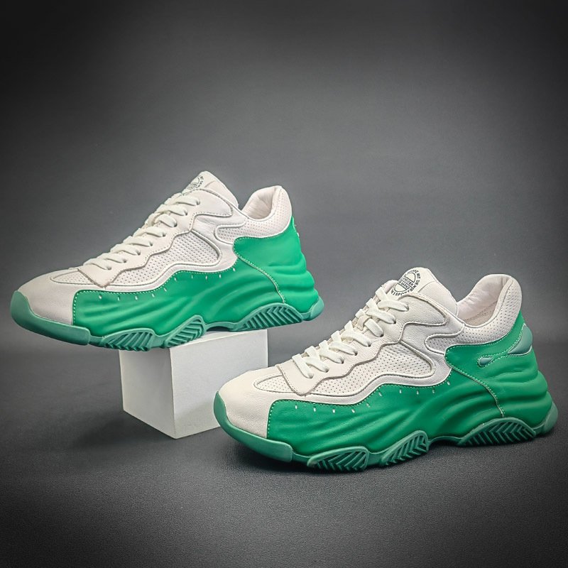 Men Trendy Leather Casual Sneakers - Image 4