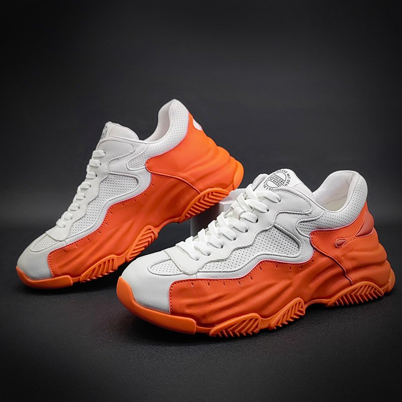 Men Trendy Leather Casual Sneakers - Image 6