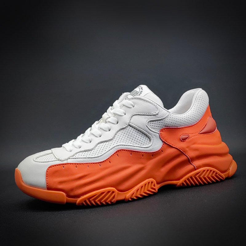 Men Trendy Leather Casual Sneakers - Image 5