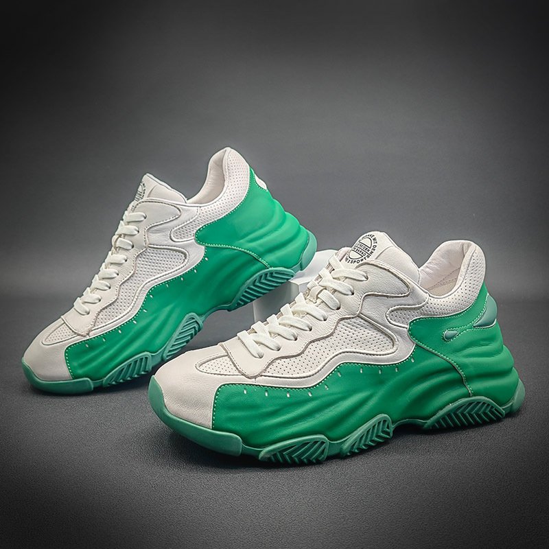 Men Trendy Leather Casual Sneakers - Image 3