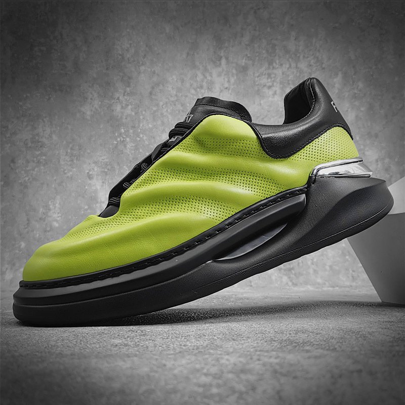 Men Platform Leather Versatile Sneakers - Image 3