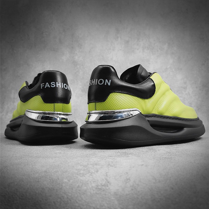 Men Platform Leather Versatile Sneakers - Image 5