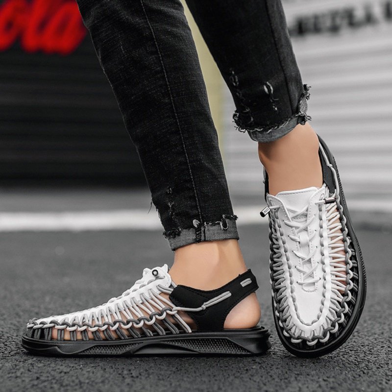 Men Weave Sandals White - Image 3