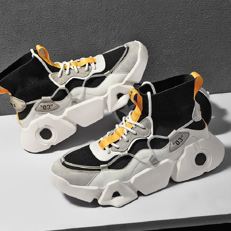 Men Mesh High Top Sneakers - Image 3