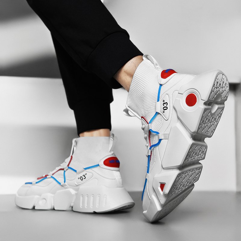 Men Mesh High Top Sneakers - Image 5