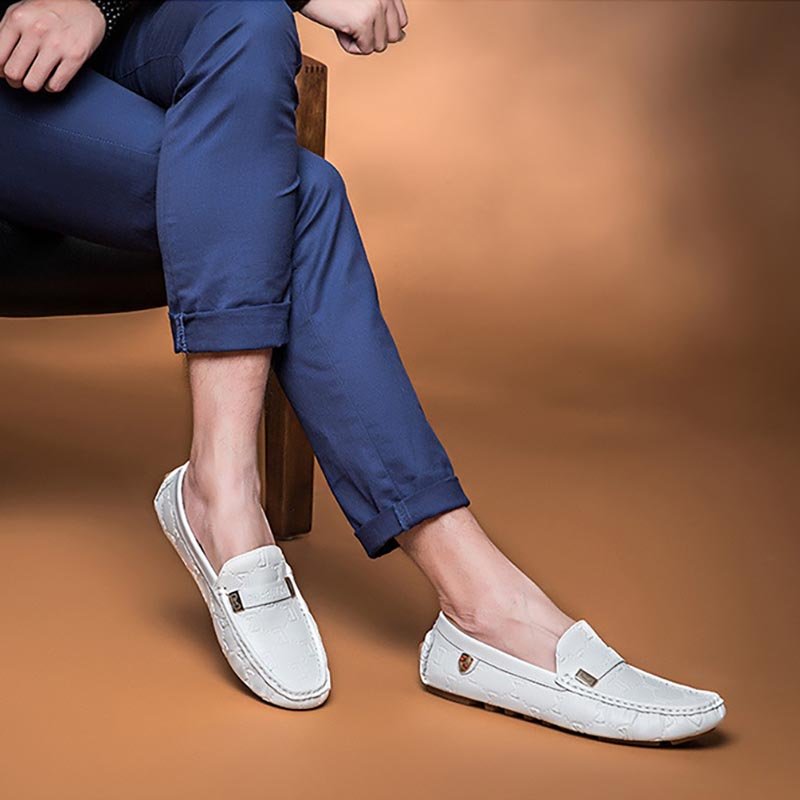 Metal Embossed Flat Loafers - Image 3