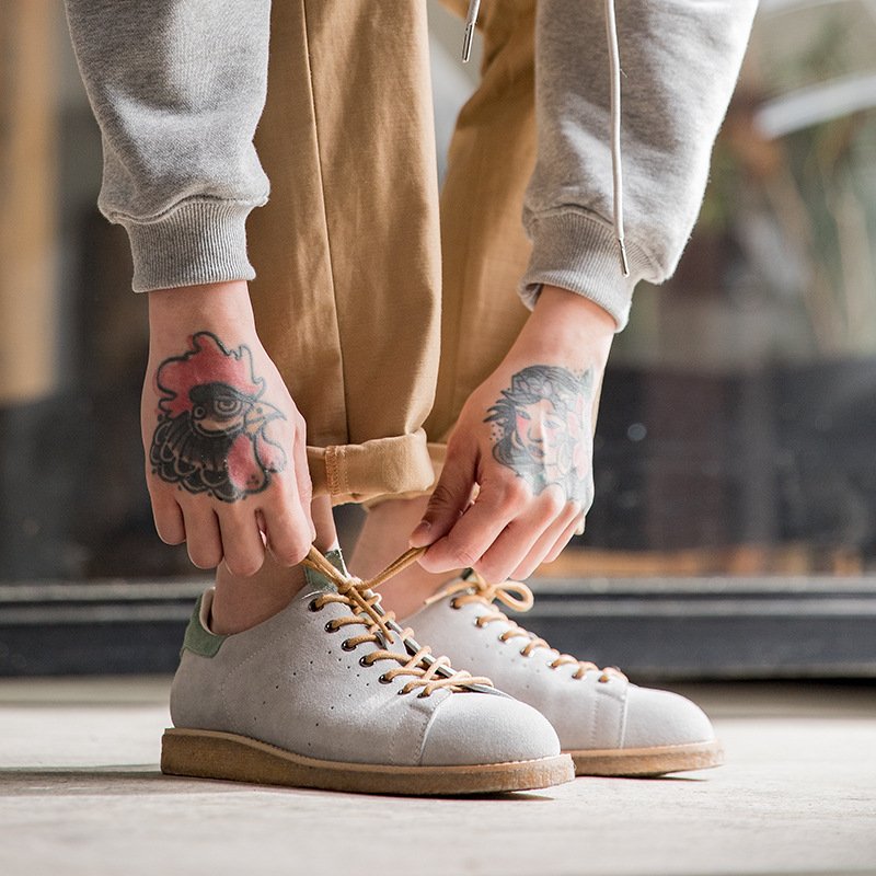 Niche Design Retro Casual Shoes Grey - Image 3