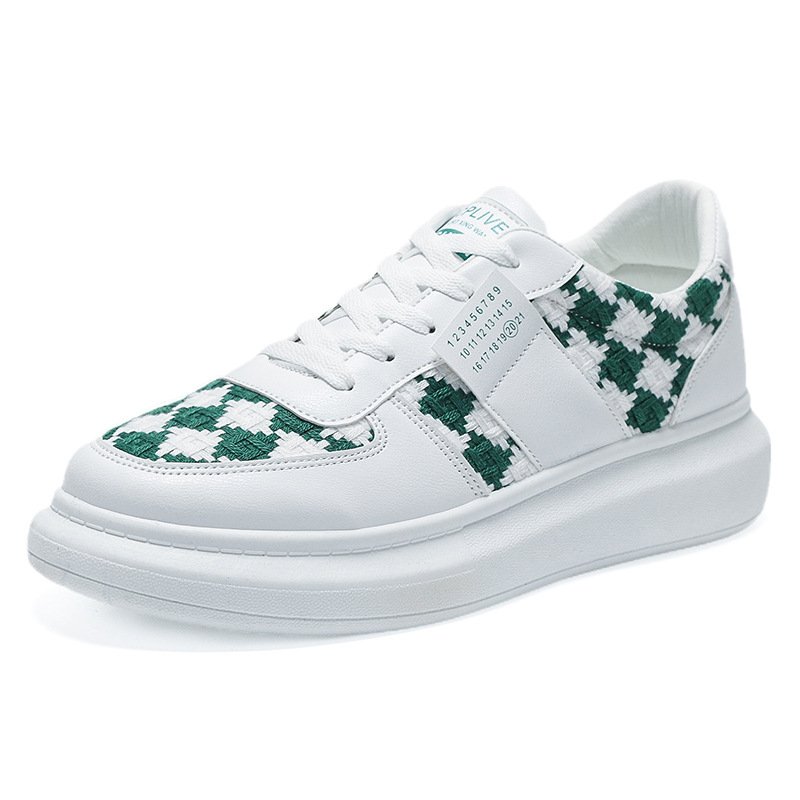 Men Platform Plaid Casual Shoes - Image 6