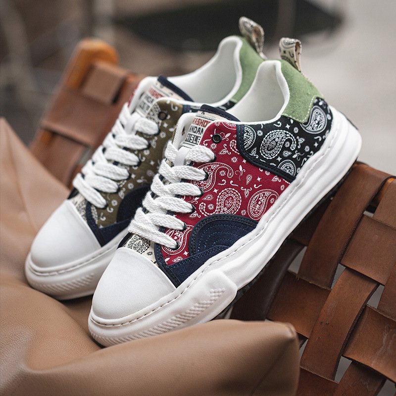 Patchwork Contrast Pattern Casual Shoes - Image 5