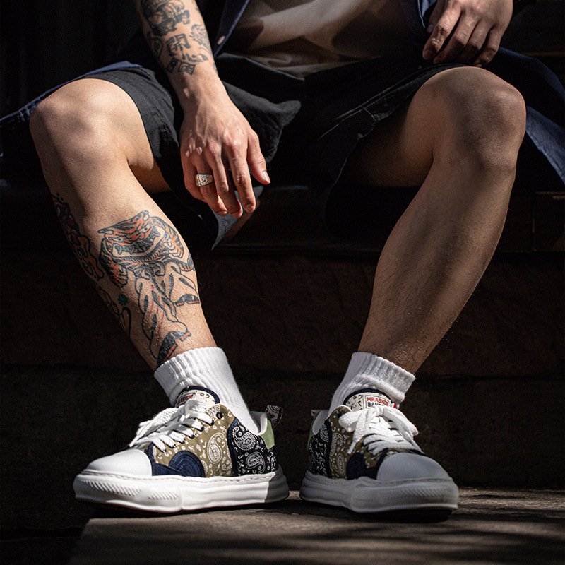 Patchwork Contrast Pattern Casual Shoes - Image 3