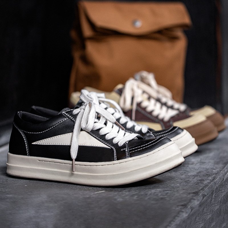 Patchwork Platform Round Toe Casual Shoes - Image 5