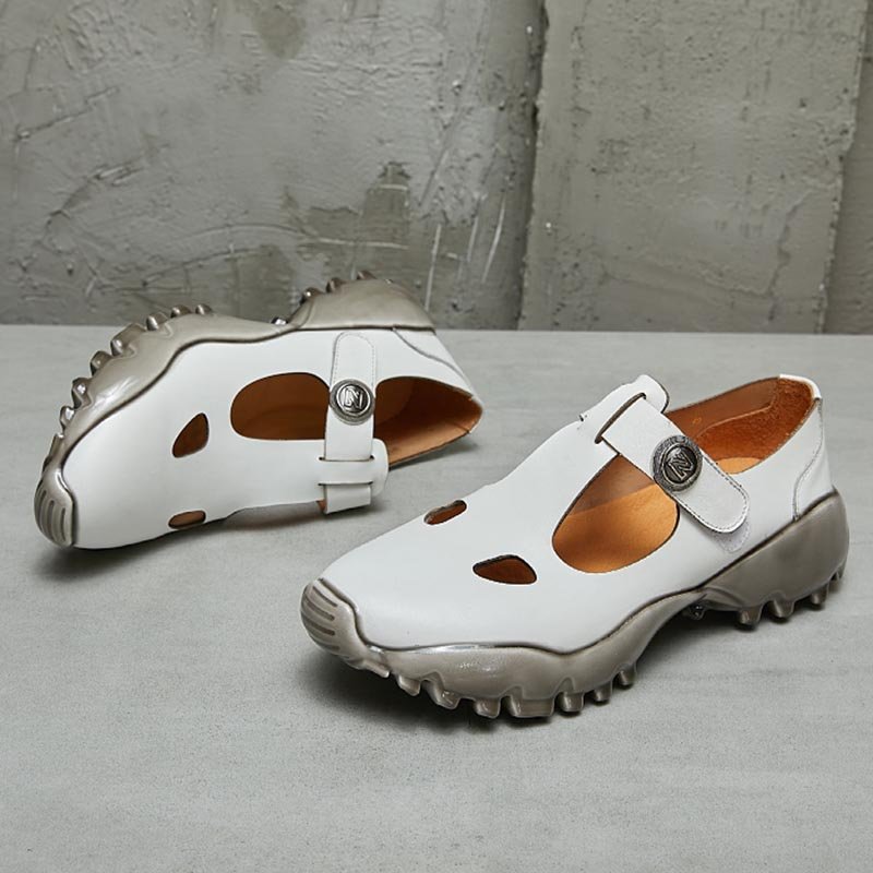 Platform Clog Sandals White - Image 4