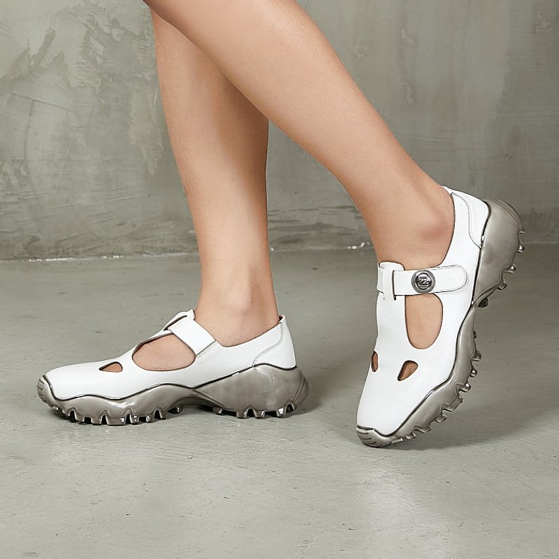 Platform Clog Sandals White - Image 3