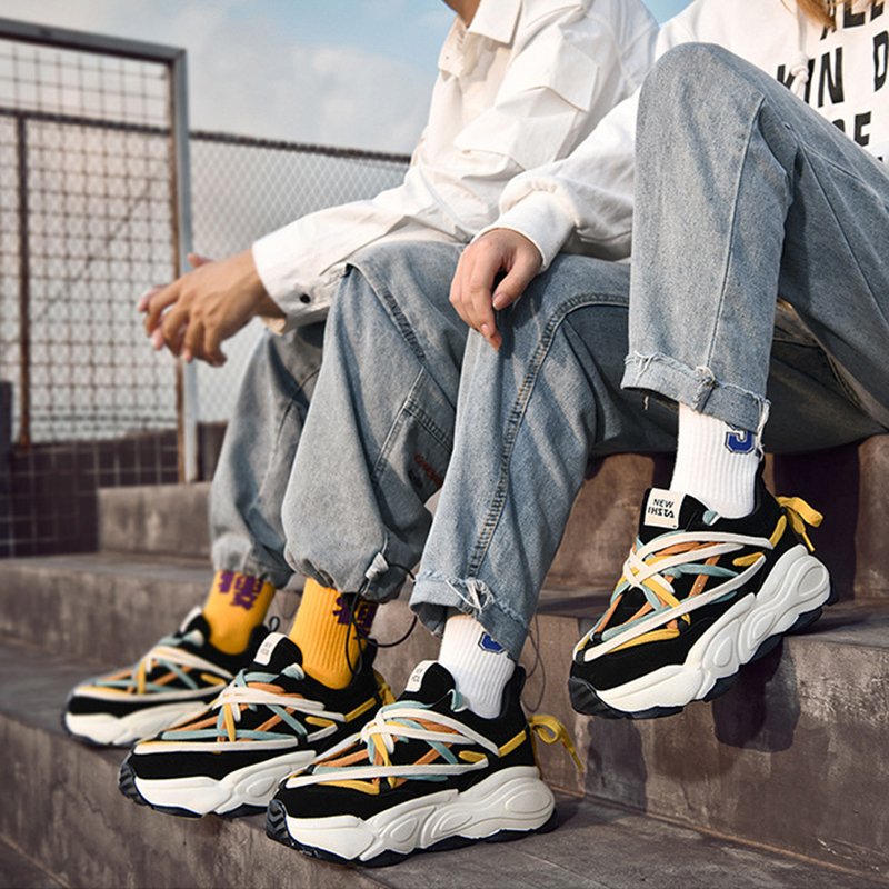 Platform Height Increasing Sneakers Black - Image 4