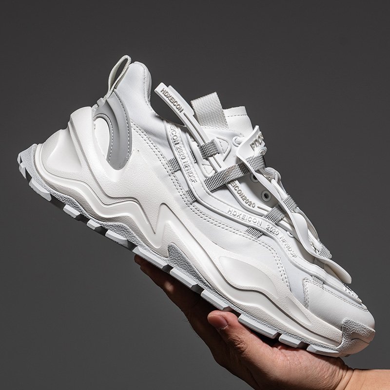 Platform Mesh Sneakers White - Image 3