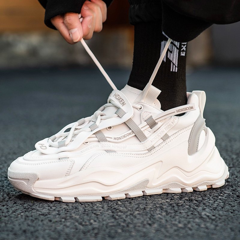 Platform Mesh Sneakers White - Image 4