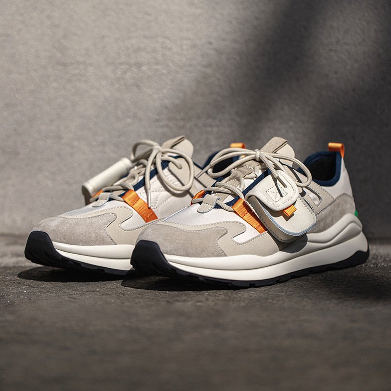 Pocket Jogger Retro Sneakers Beige - Image 4