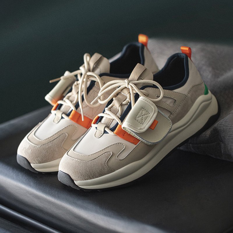 Pocket Jogger Retro Sneakers Beige - Image 5