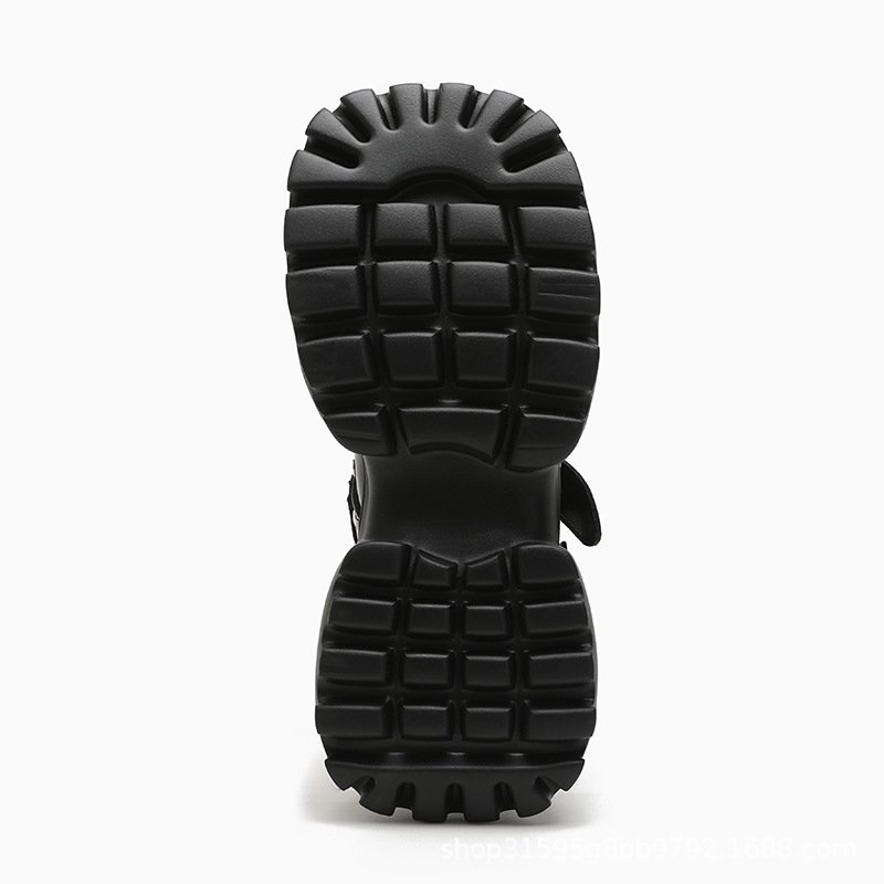 Punk Button Stud Cutout Sandals - Image 4