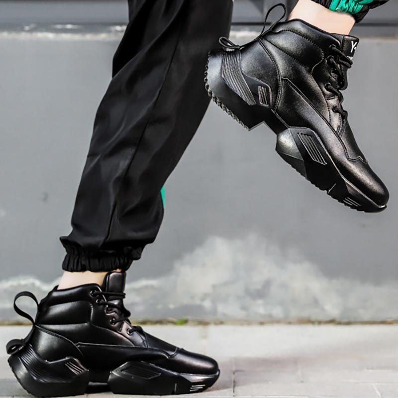 Solid Color Platform Height-enhancing Sneakers - Image 4